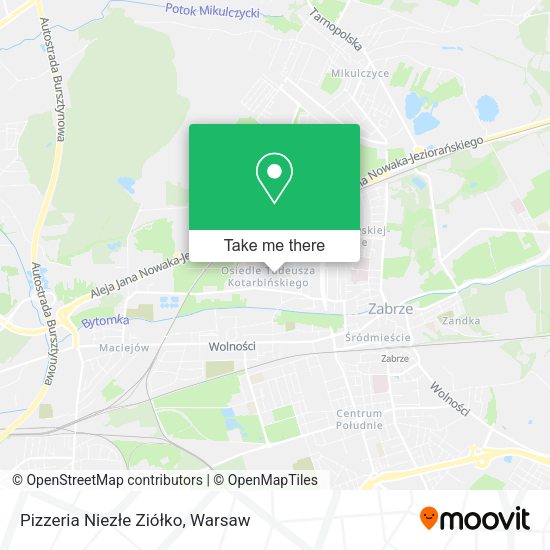 Pizzeria Niezłe Ziółko map