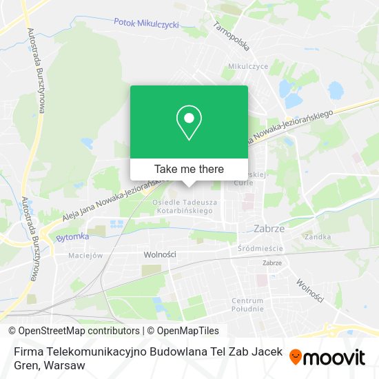 Firma Telekomunikacyjno Budowlana Tel Zab Jacek Gren map