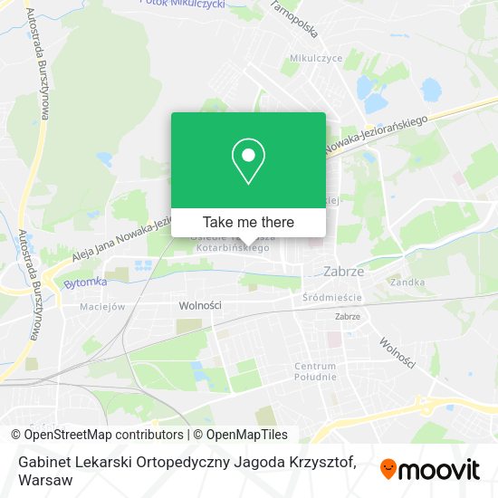 Gabinet Lekarski Ortopedyczny Jagoda Krzysztof map