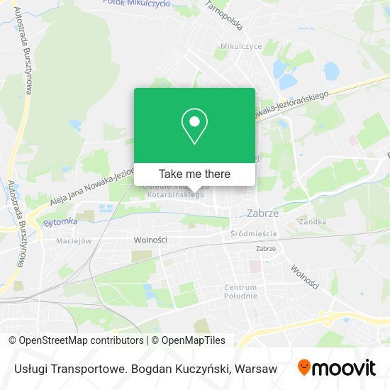 Usługi Transportowe. Bogdan Kuczyński map