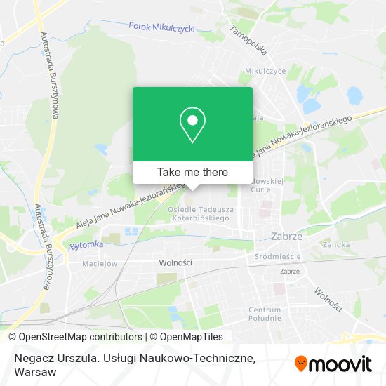 Negacz Urszula. Usługi Naukowo-Techniczne map