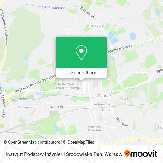 Instytut Podstaw Inżynierii Środowiska Pan map