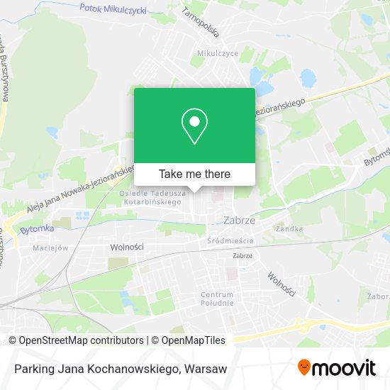 Parking Jana Kochanowskiego map