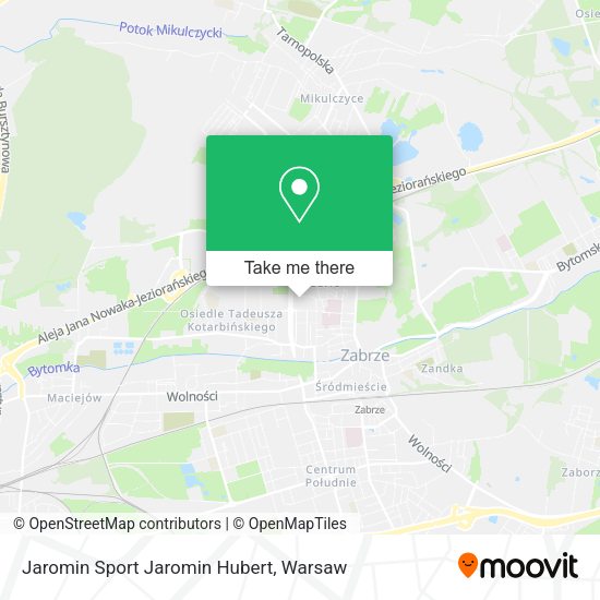 Jaromin Sport Jaromin Hubert map