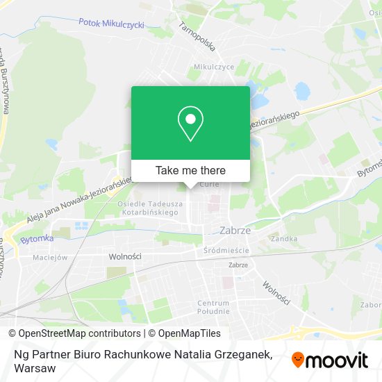 Ng Partner Biuro Rachunkowe Natalia Grzeganek map