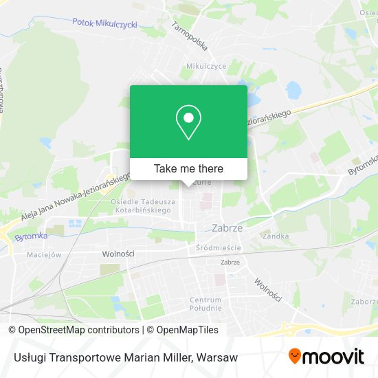 Usługi Transportowe Marian Miller map
