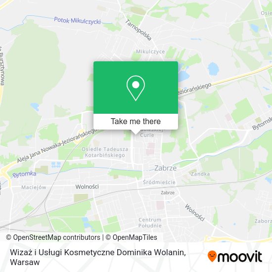 Wizaż i Usługi Kosmetyczne Dominika Wolanin map