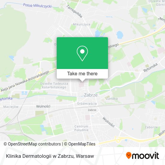 Klinika Dermatologii w Zabrzu map