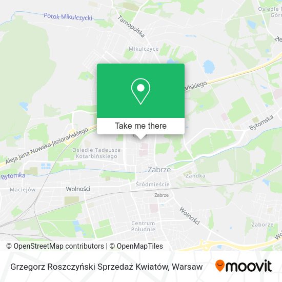 Grzegorz Roszczyński Sprzedaż Kwiatów map