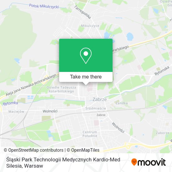 Śląski Park Technologii Medycznych Kardio-Med Silesia map