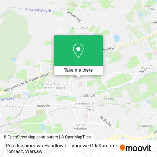 Przedsiębiorstwo Handlowo Usługowe Gtk Kumorek Tomasz map