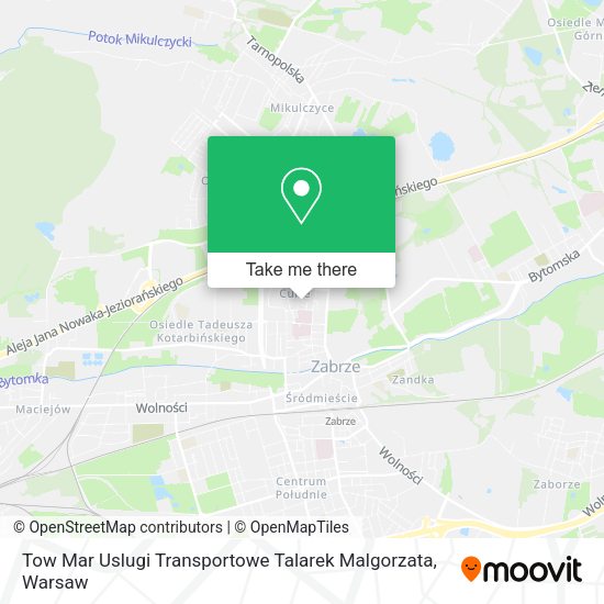 Tow Mar Uslugi Transportowe Talarek Malgorzata map