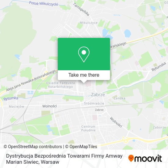 Dystrybucja Bezpośrednia Towarami Firmy Amway Marian Siwiec map