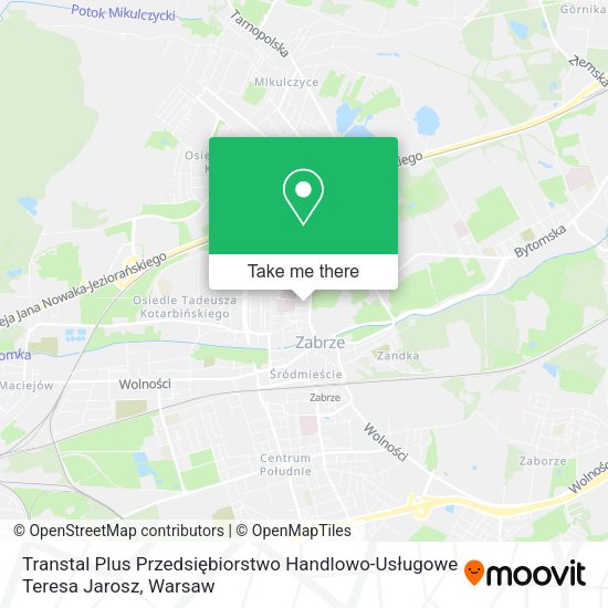 Transtal Plus Przedsiębiorstwo Handlowo-Usługowe Teresa Jarosz map