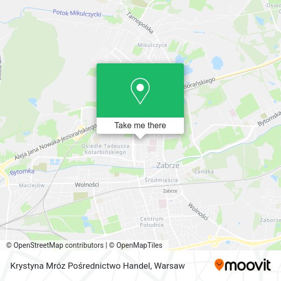 Krystyna Mróz Pośrednictwo Handel map