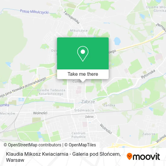 Карта Klaudia Mikosz Kwiaciarnia - Galeria pod Słońcem