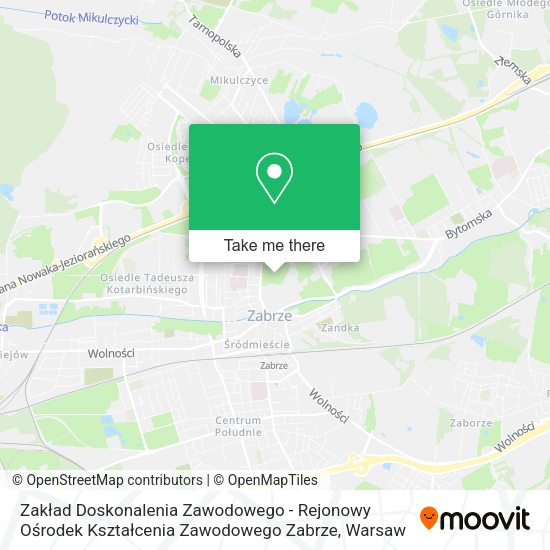 Zakład Doskonalenia Zawodowego - Rejonowy Ośrodek Kształcenia Zawodowego Zabrze map