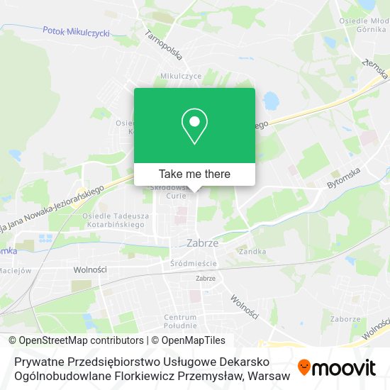 Prywatne Przedsiębiorstwo Usługowe Dekarsko Ogólnobudowlane Florkiewicz Przemysław map