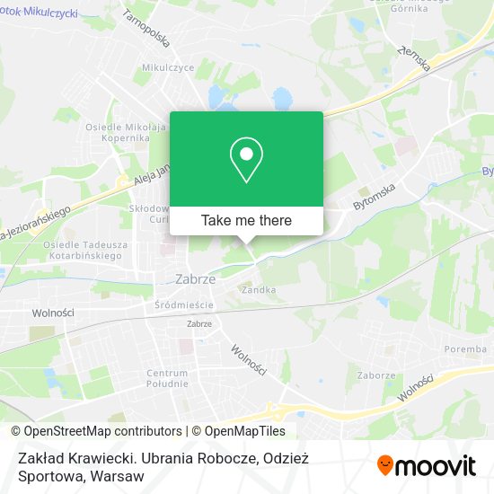 Zakład Krawiecki. Ubrania Robocze, Odzież Sportowa map