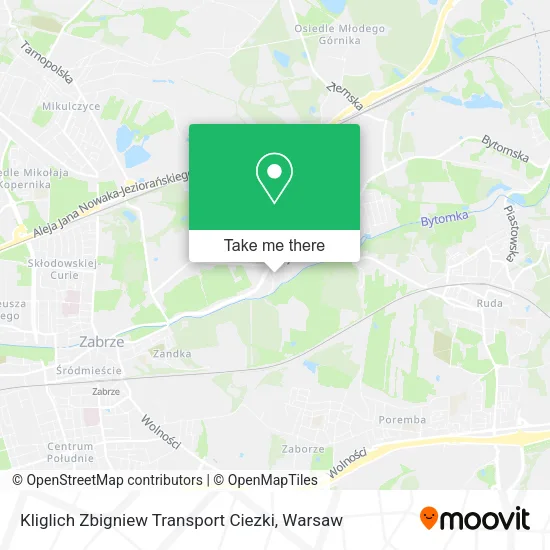 Карта Kliglich Zbigniew Transport Ciezki