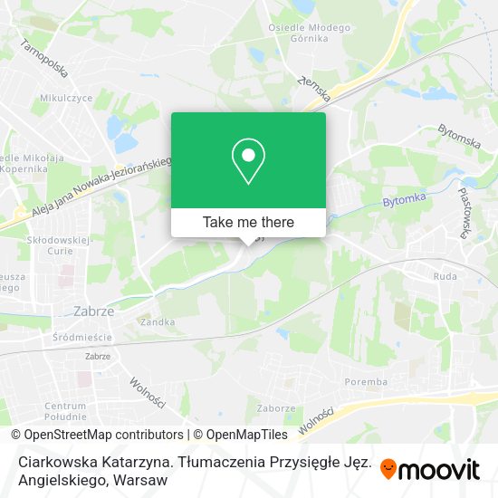 Ciarkowska Katarzyna. Tłumaczenia Przysięgłe Jęz. Angielskiego map