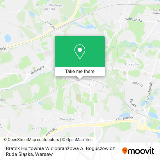 Bratek Hurtownia Wielobranżowa A. Boguszewicz Ruda Śląska map