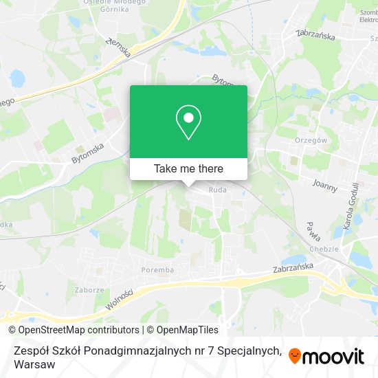 Zespół Szkół Ponadgimnazjalnych nr 7 Specjalnych map