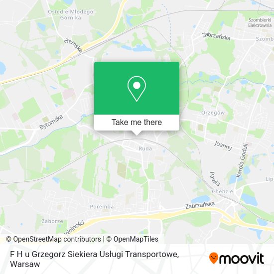 F H u Grzegorz Siekiera Usługi Transportowe map