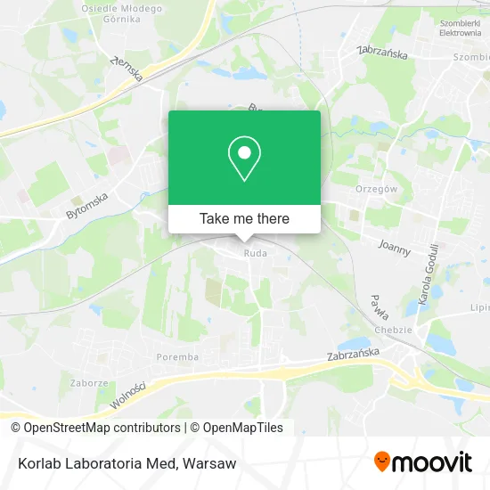Карта Korlab Laboratoria Med
