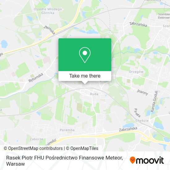 Rasek Piotr FHU Pośrednictwo Finansowe Meteor map