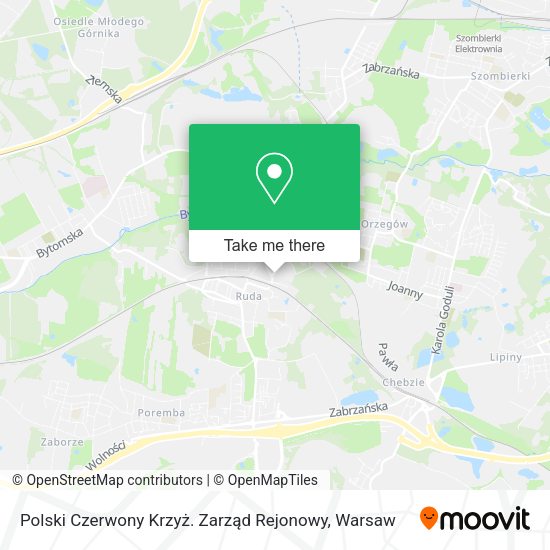 Polski Czerwony Krzyż. Zarząd Rejonowy map