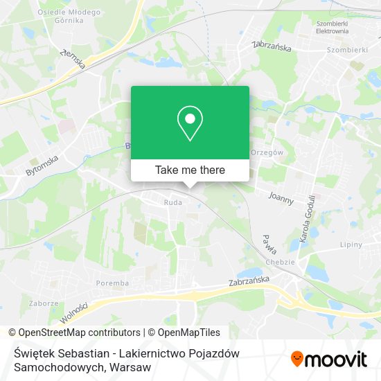 Świętek Sebastian - Lakiernictwo Pojazdów Samochodowych map