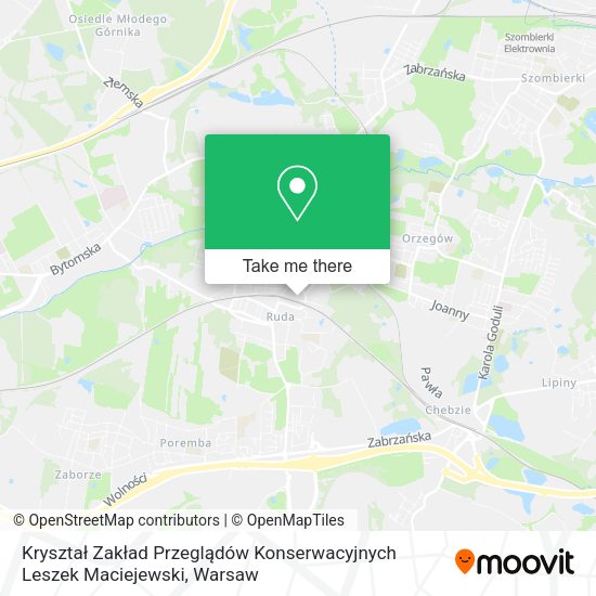 Kryształ Zakład Przeglądów Konserwacyjnych Leszek Maciejewski map