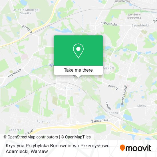 Krystyna Przybylska Budownictwo Przemysłowe Adamiecki map