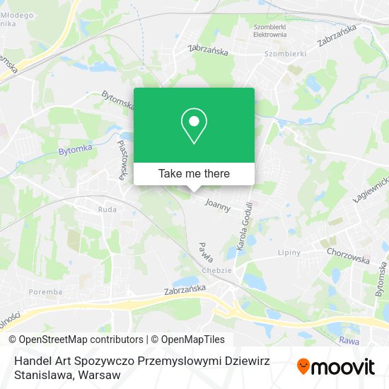 Handel Art Spozywczo Przemyslowymi Dziewirz Stanislawa map