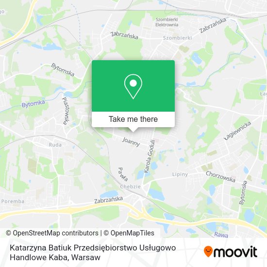 Katarzyna Batiuk Przedsiębiorstwo Usługowo Handlowe Kaba map