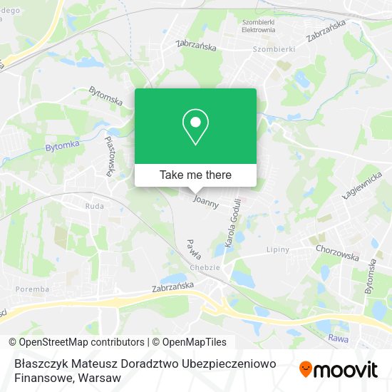 Błaszczyk Mateusz Doradztwo Ubezpieczeniowo Finansowe map