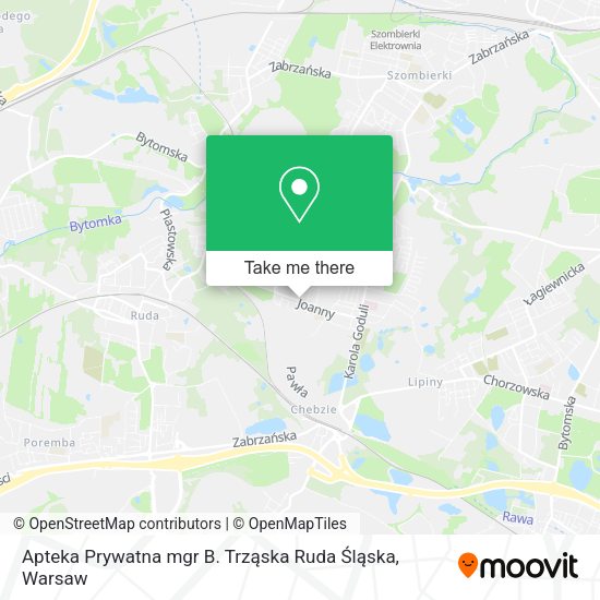 Apteka Prywatna mgr B. Trząska Ruda Śląska map