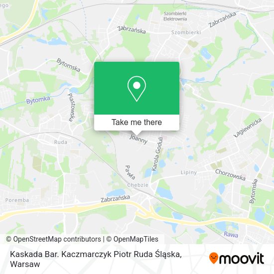 Kaskada Bar. Kaczmarczyk Piotr Ruda Śląska map