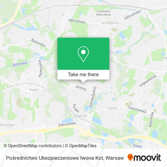 Pośrednictwo Ubezpieczeniowe Iwona Kot map