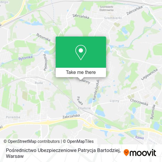 Pośrednictwo Ubezpieczeniowe Patrycja Bartodziej map