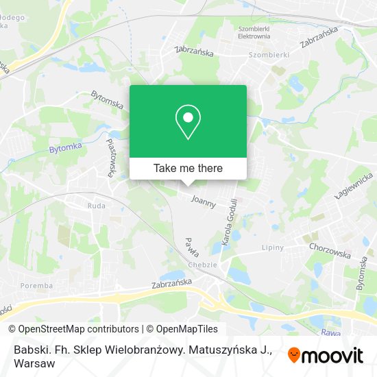 Babski. Fh. Sklep Wielobranżowy. Matuszyńska J. map