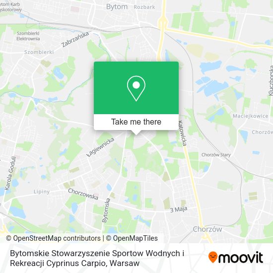 Bytomskie Stowarzyszenie Sportow Wodnych i Rekreacji Cyprinus Carpio map