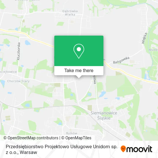 Карта Przedsiębiorstwo Projektowo Usługowe Unidom sp. z o.o.