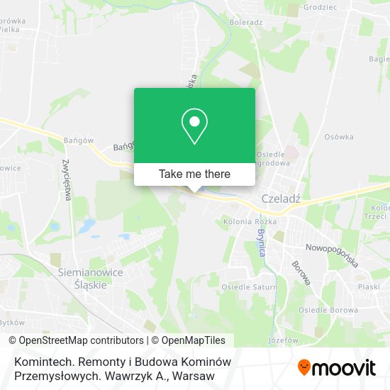 Komintech. Remonty i Budowa Kominów Przemysłowych. Wawrzyk A. map