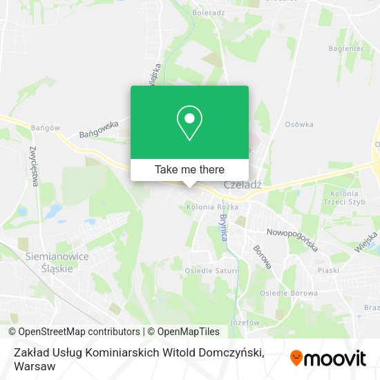 Карта Zakład Usług Kominiarskich Witold Domczyński