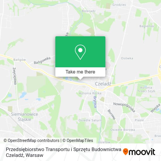 Przedsiębiorstwo Transportu i Sprzętu Budownictwa Czeladź map