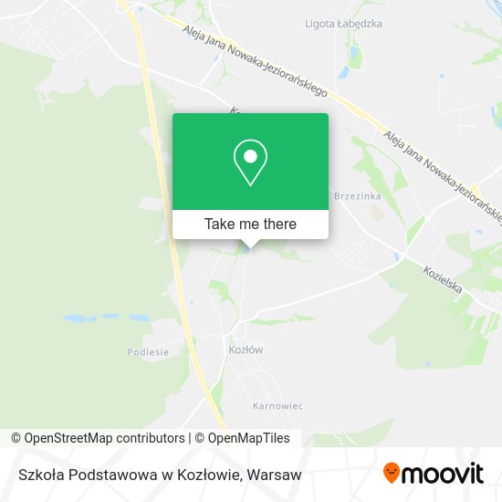 Szkoła Podstawowa w Kozłowie map