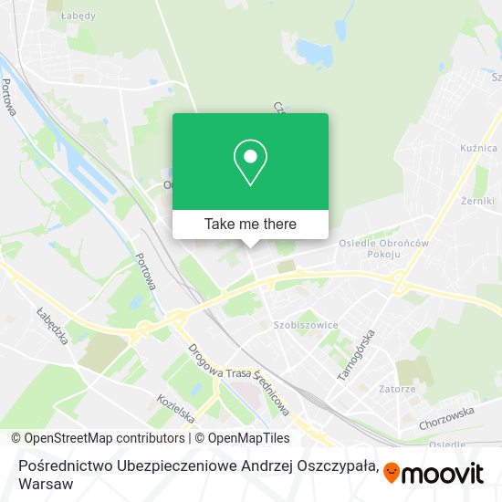 Pośrednictwo Ubezpieczeniowe Andrzej Oszczypała map