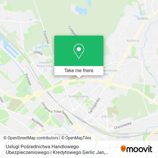 Usługi Pośrednictwa Handlowego Ubezpieczeniowego i Kredytowego Gerlic Jan map